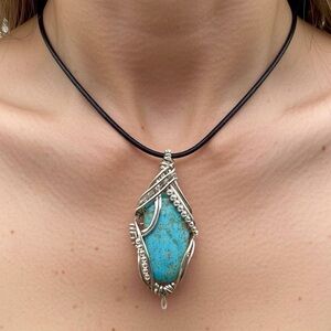 Artisan Silver and Turquoise Necklace